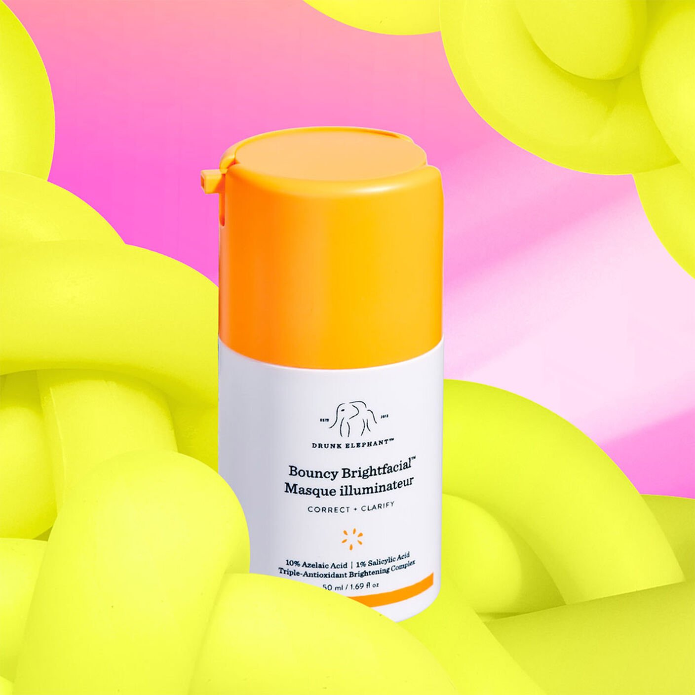 Máscara facial iluminadora com 10% de ácido azeléico | Drunk Elephant