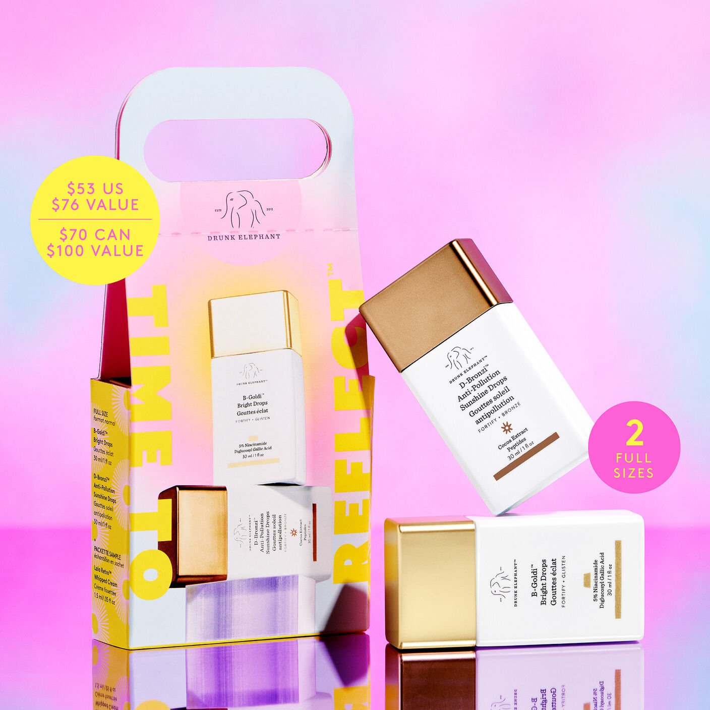 Kit de gotas sérum bronzeador e iluminador | Drunk Elephant