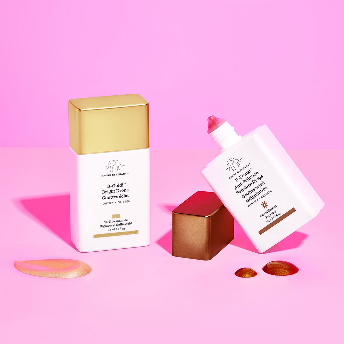 Kit de gotas sérum bronzeador e iluminador | Drunk Elephant