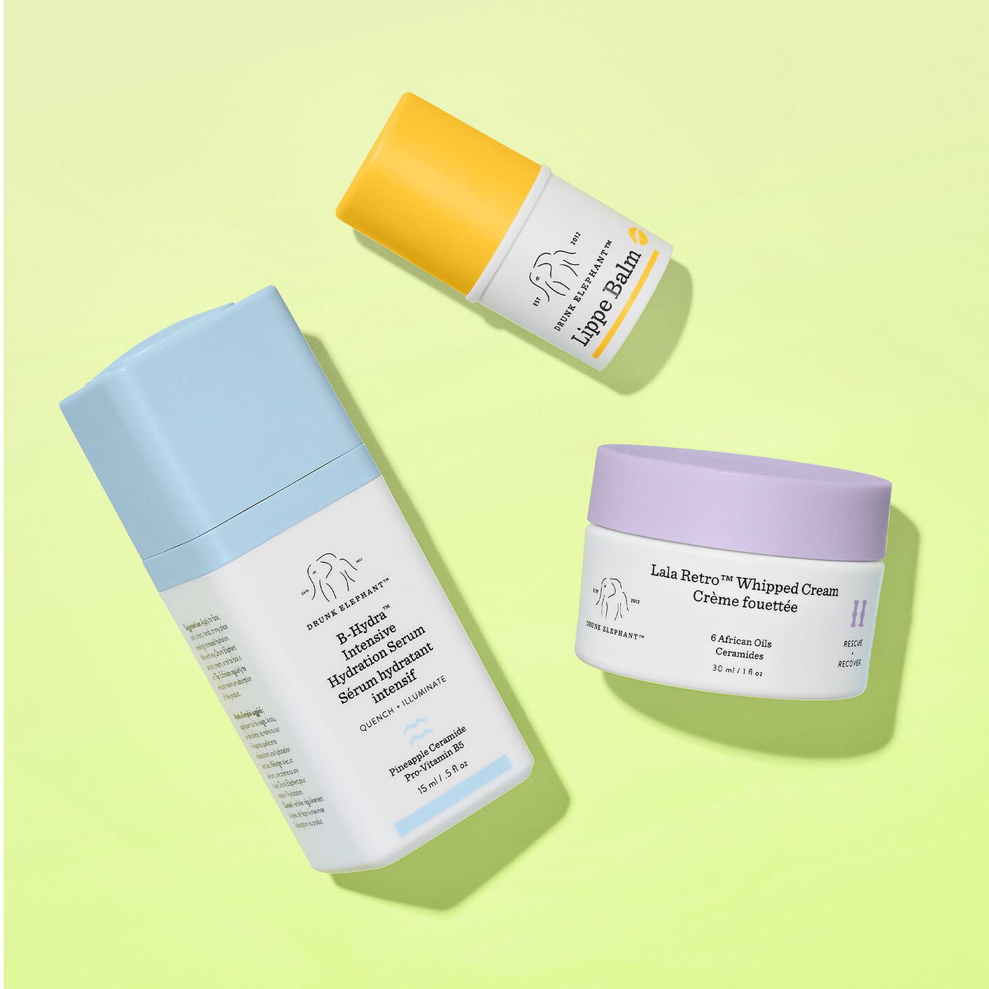 Conjunto de cuidados para a pele portátil hidratante e nutritivo | Drunk Elephant
